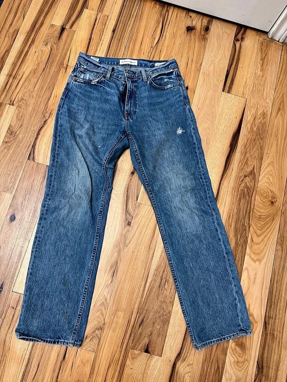 Denim Forum Comfy Low Rise Loose Jeans Blue Size 26